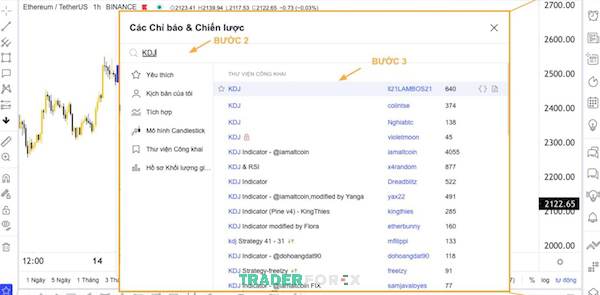 chi-bao-kdj-8 Những bước cài đặt công cụ chỉ báo KDJ tại trang web Tradingview
