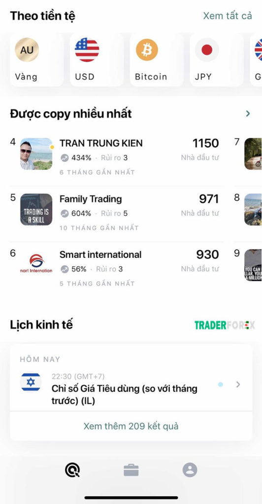Giao diện Exness