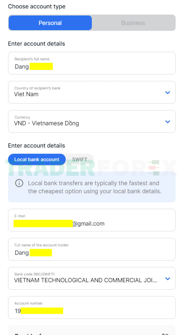 deel-la-gi-2 Nhập các thông tin liên quan đến ngân hàng rồi chọn Next
