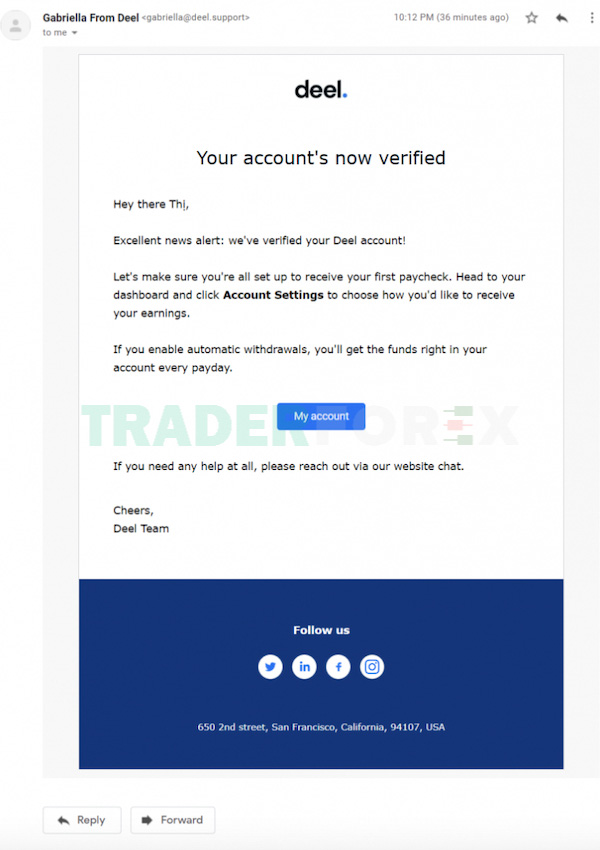 deel-la-gi-21 Nội dung thông báo email khi bạn hoàn thành xác minh tài khoản