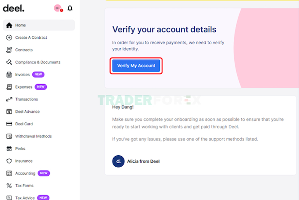 deel-la-gi-6 Khi hiển thị giao diện này trên màn hình bạn hãy nhấn vào ô Verify My Account