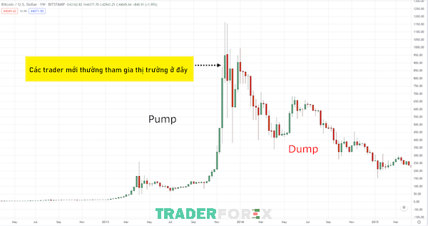 dump-va-pump-5 Một nhà giao dịch non trẻ rất dễ rơi vào cạm bẫy “đu đỉnh”