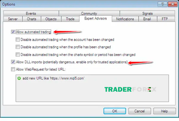 forex-ea-1 Bấm chọn hai mục như hình để chuyển sang bước tiếp theo
