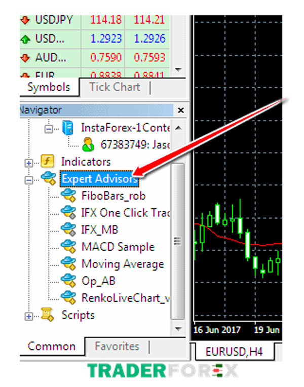 forex-ea-6 Robot EA đã cài đặt thành công khi hiện lên như hình