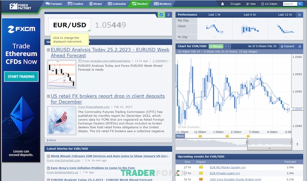 Khu vực Forexfactory Market
