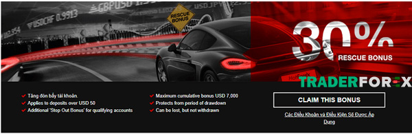 hotforex-28 Khuyến mãi 30% Rescue Bonus