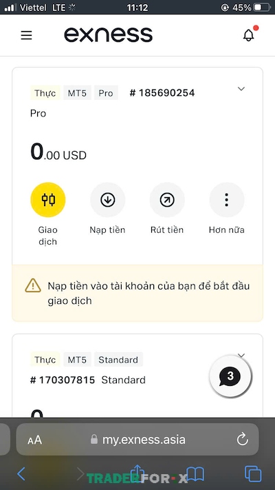 Vậy là tài khoản mới của bạn đã được mở thành công