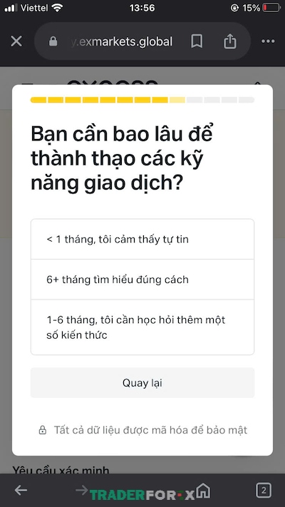 Nhấp vào mục có khoảng thời gian đủ để bạn thành thạo thao tác