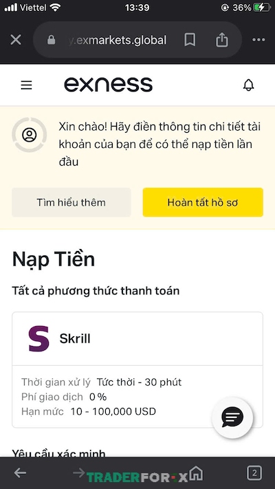 Trong phần “Tài khoản của tôi” thì chọn vào “Hoàn tất hồ sơ”