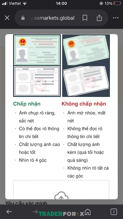 Các yêu cầu đảm bảo hình chụp rõ nét và đầy đủ thông tin nhất