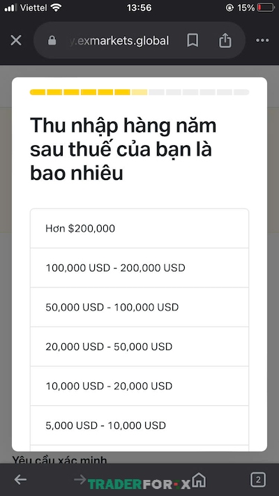 Trả lời cho câu hỏi thu nhập hàng năm sau thuế là bao nhiêu?