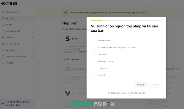 Nguồn thu nhập và tài sản mà bạn đang nhận được là từ đâu?