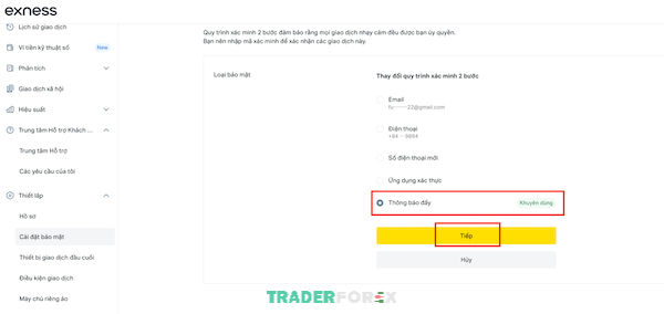 Tiếp tục bảo mật tài khoản bằng thông báo đẩy