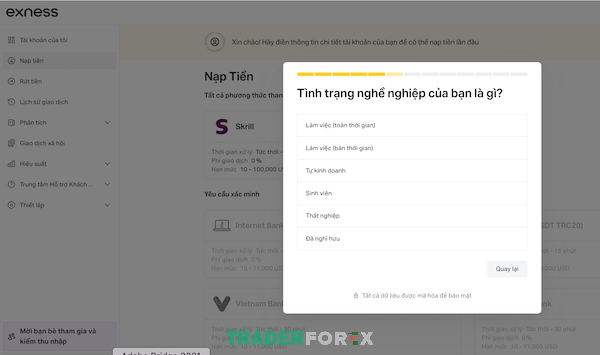Trạng thái nghề nghiệp hiện tại của bạn như thế nào?