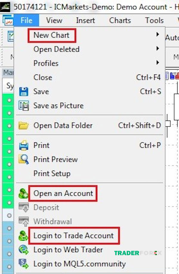 huong-dan-su-dung-metatrader-5-26 Hộp thoại hiện lên khi chọn nút File