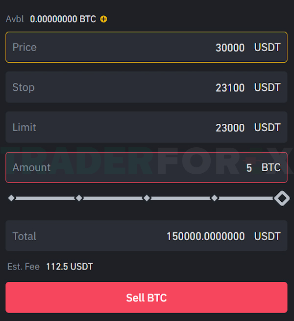 lenh-oco-4 Minh họa về thiết lập OCO order bán BTC