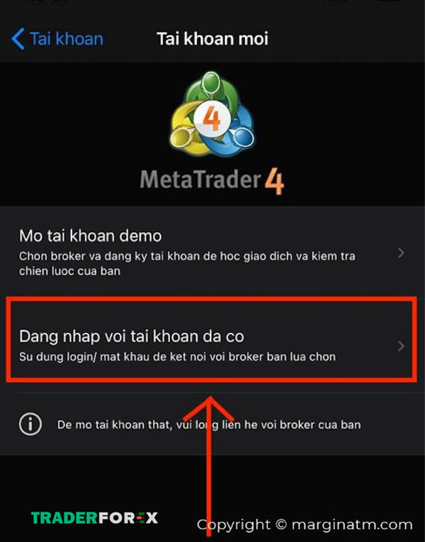 liteforex-mt4-2 Đăng nhập với tài khoản đã có