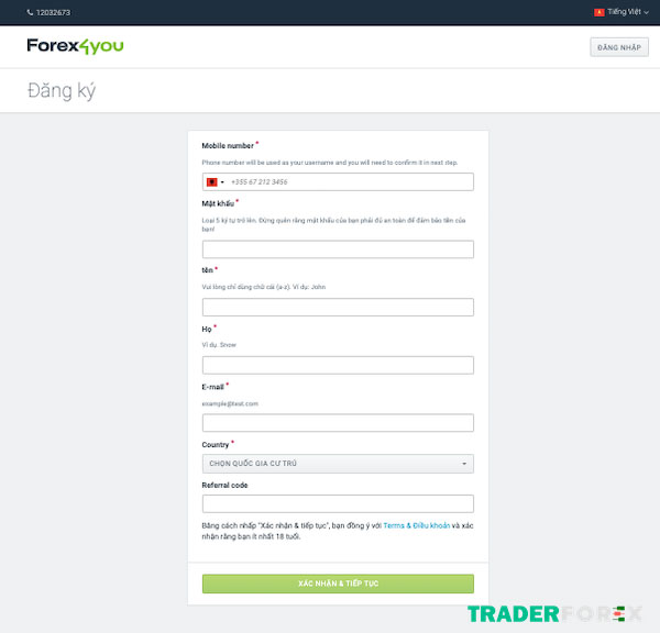 mo-tai-khoan-forex4you-8 Điền đầy đủ thông tin