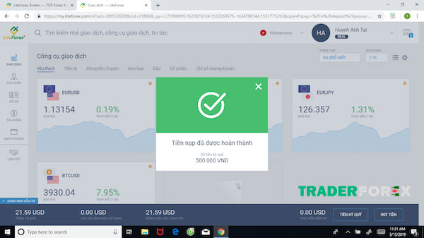 mo-tai-khoan-liteforex-6 Bước 5 của Nạp tiền vào tài khoản LiteFinance