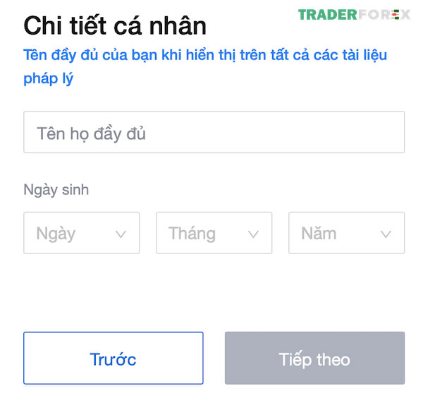 mo-tai-khoan-mitrade-2 Điền chuẩn xác thông tin cá nhân
