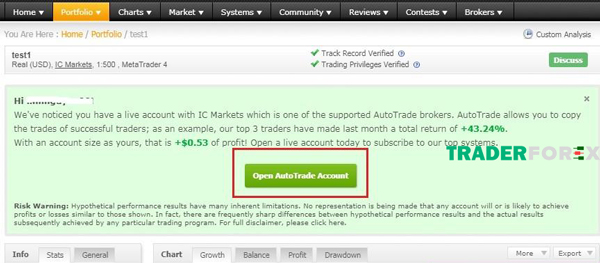 Các bước mở tài khoản AutoTrade Account