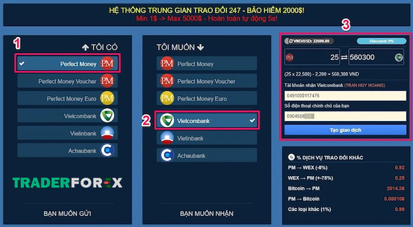 perfect-money-13 Rút tiền về tài khoản ngân hàng trên Perfect Money