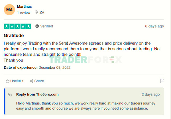 quy-dau-tu-forex-9 Nhà đầu tư nhận xét như thế nào về The5ers? (Nguồn: TrustPilot)
