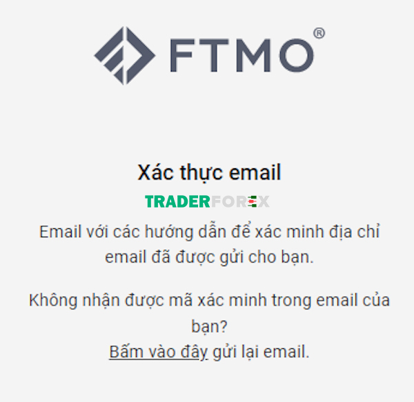 FTMO sẽ hiện thông báo như hình cho bạn