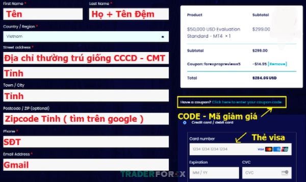 Cung cấp thông tin vào hệ thống tạo tài khoản