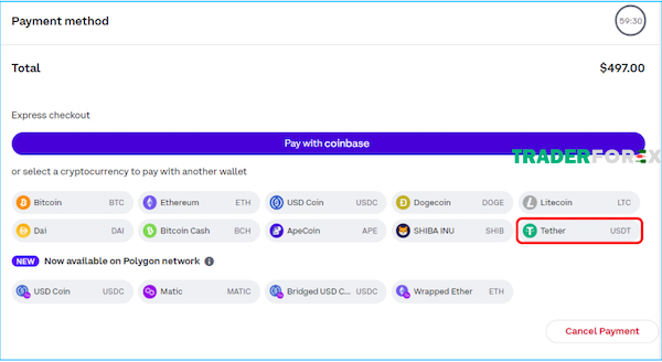 smart-prop-trader-6 SPT cho phép bạn thanh toán bằng Crypto thông qua 10 coin