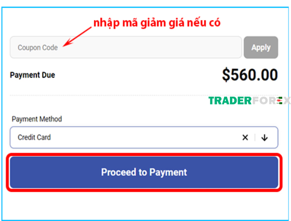 toptier-trader-1 Tiến hành chọn phương thức thanh toán phù hợp.