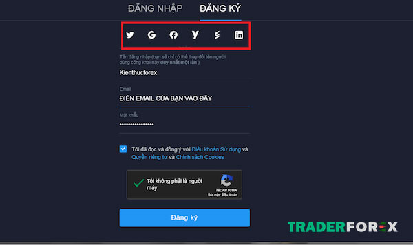 tradingview-la-gi-19 Điền các thông tin cá nhân