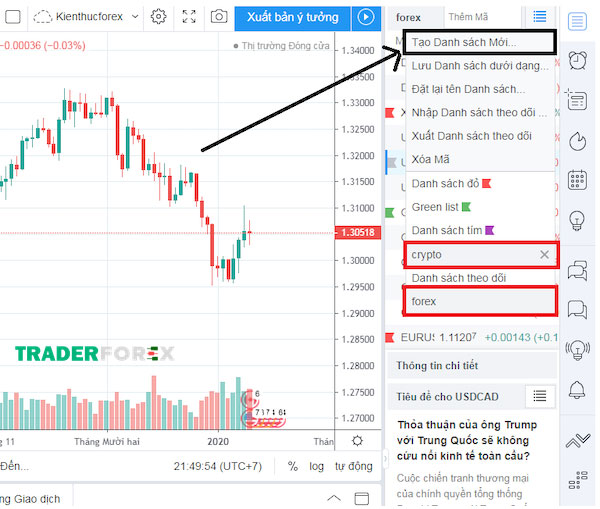tradingview-la-gi-30 Tạo danh sách mới