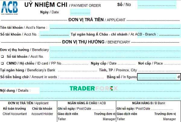 Ủy nhiệm chi ACB