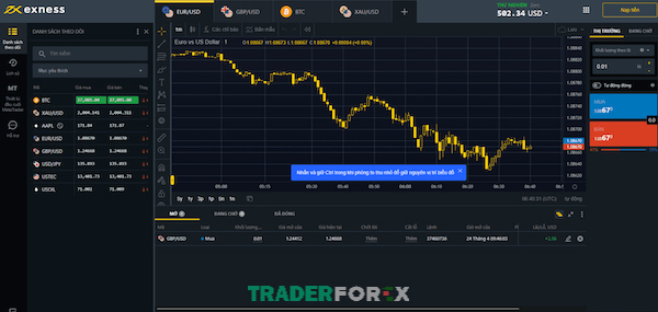 webtrader-4 Bước 2: Khám phá tính năng và công cụ của WebTrader