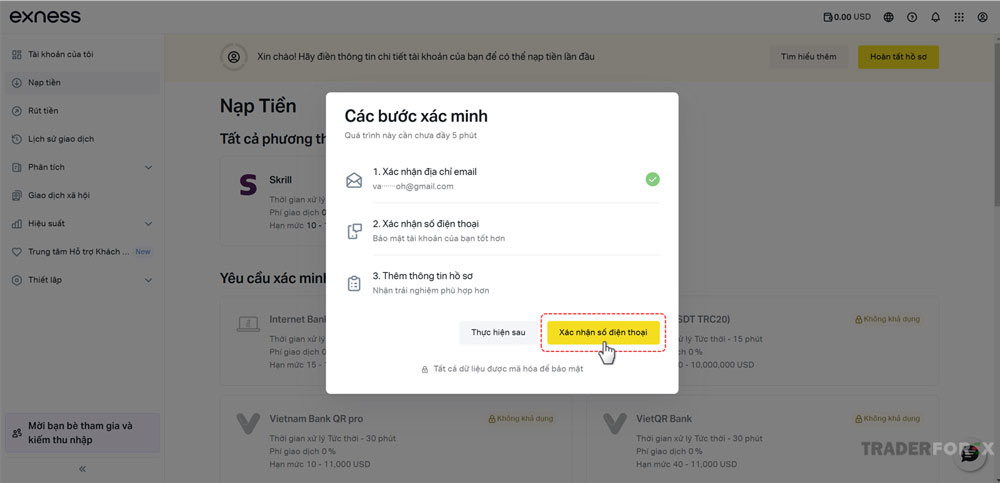 Chọn “Xác nhận số điện thoại” để tiếp tục xác minh tài khoản Chọn “Xác nhận số điện thoại” để tiếp tục xác minh tài khoản
