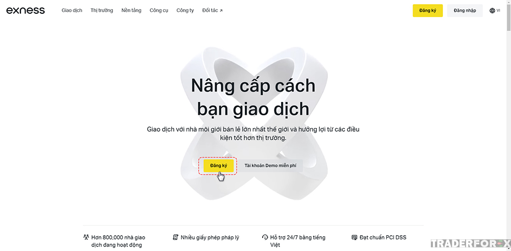 mo-website-exness_desktop Giao diện chính khi nhấp vào trang web Exness