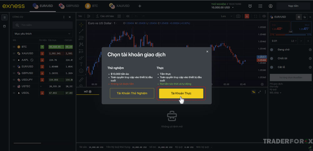 Chọn tài khoản thực hay tài khoản demo Chọn tài khoản thực hay tài khoản demo