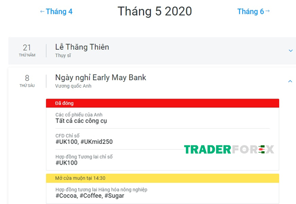 fxpro-7 Lịch nghỉ lễ tại sàn giao dịch FxPro