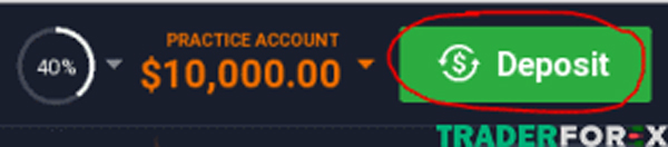 iq-option-6 Thao tác đầu tiên để bắt đầu nạp tiền
